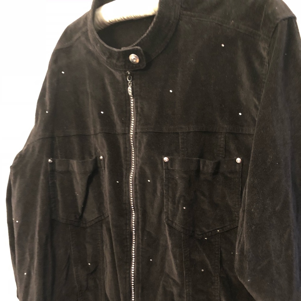 NWOT Quacker Factory Black Corduroy Jacket - Picture 2 of 5